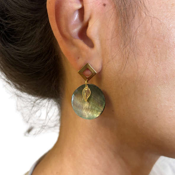 Boucles d’oreilles nacre de Tahiti