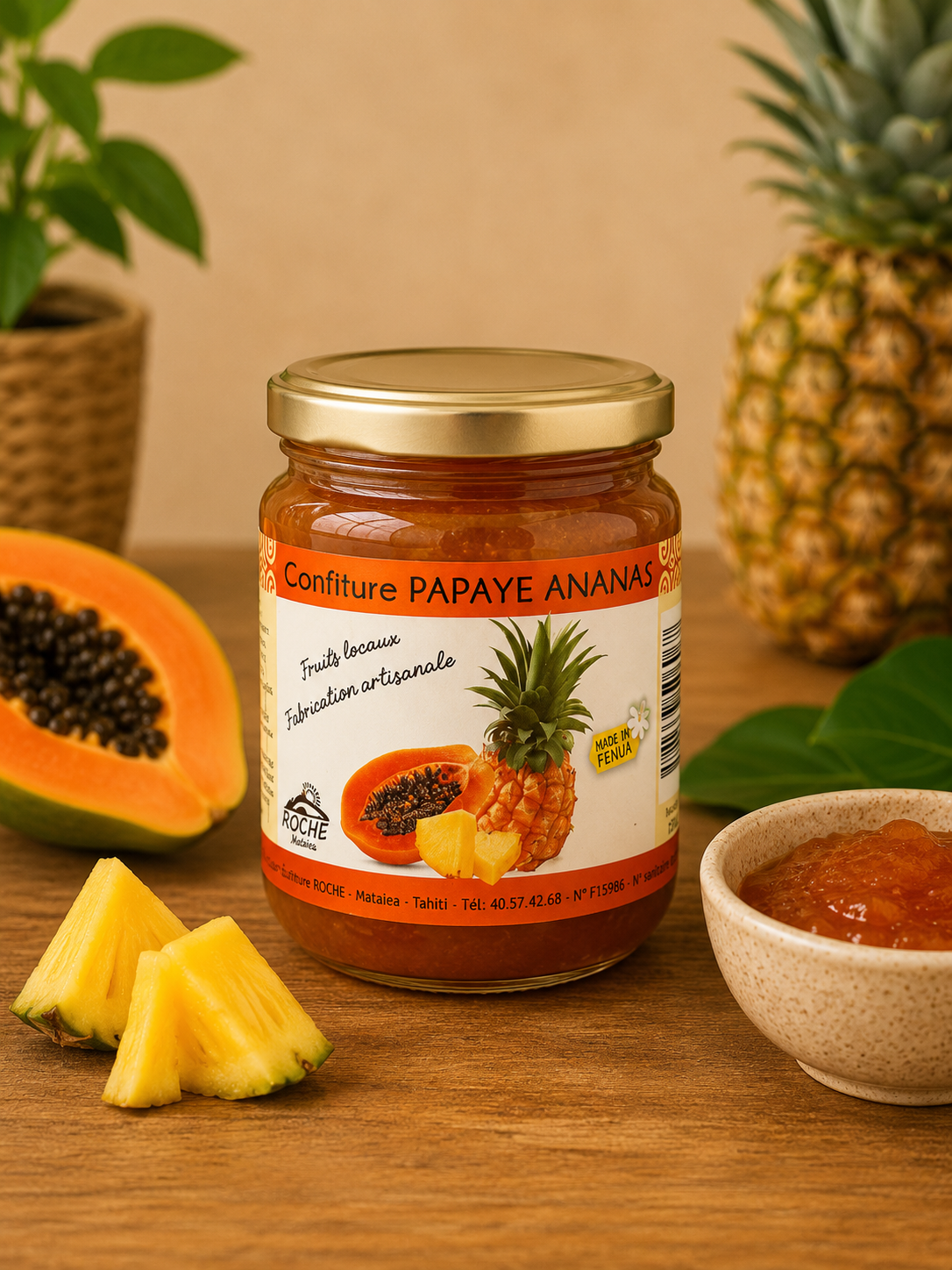 Confiture Papaye Ananas - LAITERIE ROCHE