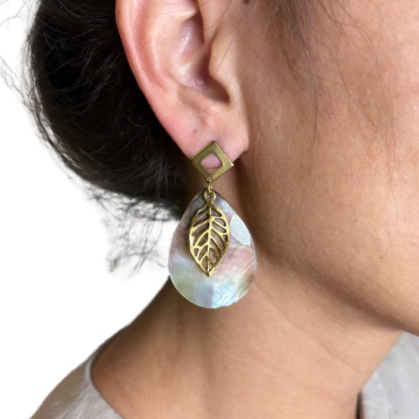 Boucles d’oreilles nacre de Tahiti