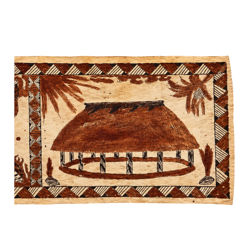 TAPA - Wallis & Futuna - Pirogue et Fale
