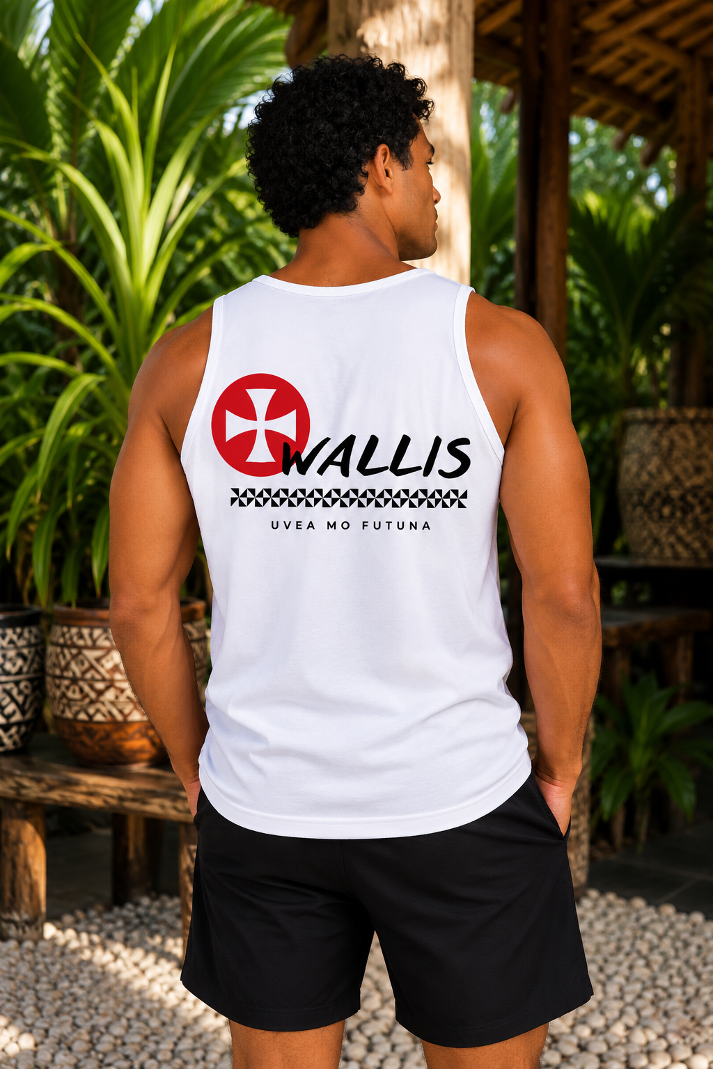 Débardeur Océanie Design Blanc - Wallis