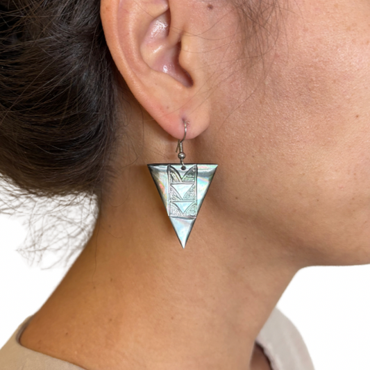 Boucles d’oreilles en nacre de Tahiti