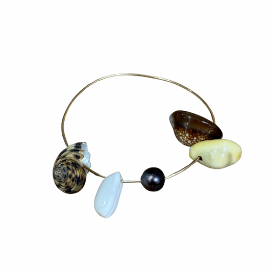 Bracelet Coquillages / Perle de Tahiti