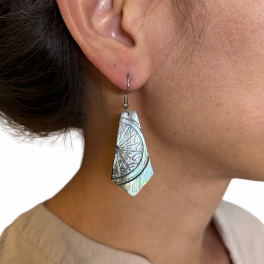 Boucles d’oreilles en nacre de Tahiti