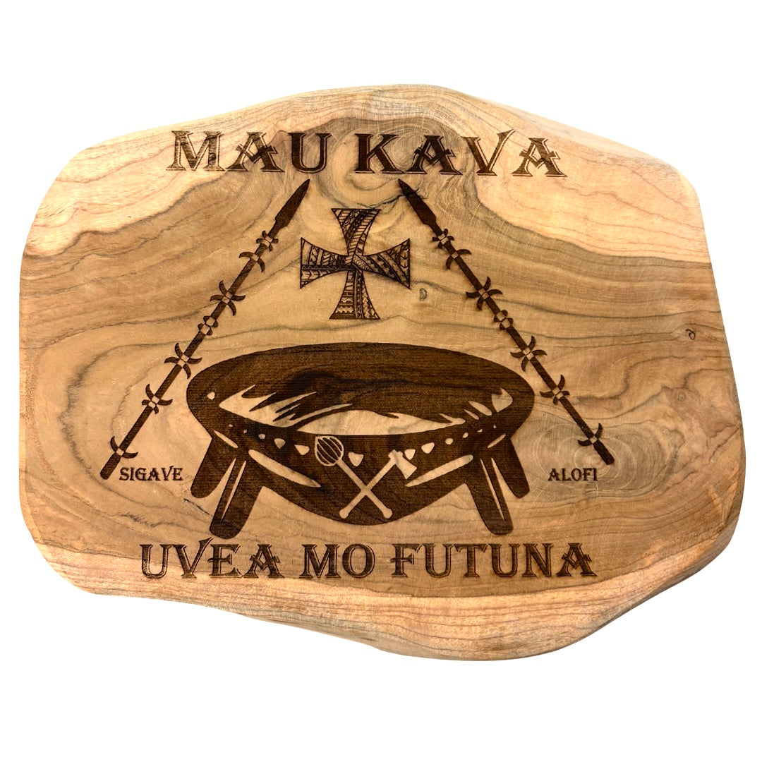 Plateau gravé Motifs Wallis et Futuna