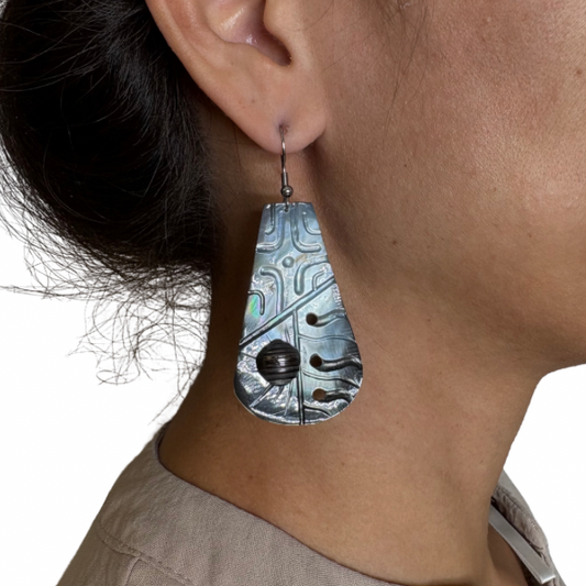 Boucles d’oreilles nacre & perle de Tahiti