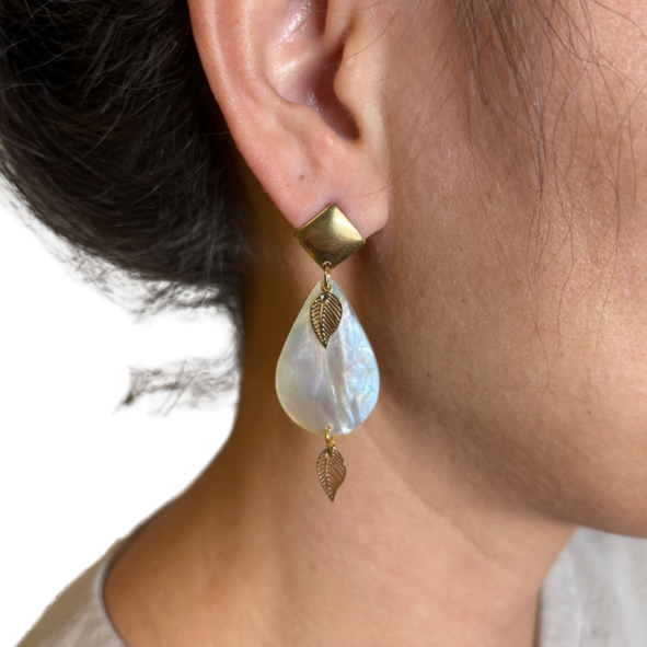 Boucles d’oreilles nacre de Tahiti