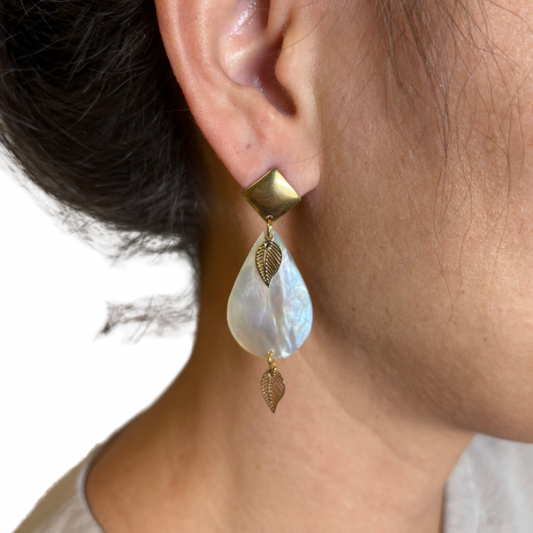 Boucles d’oreilles nacre de Tahiti