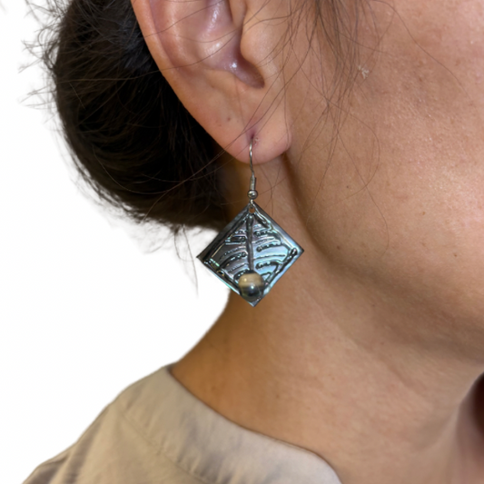 Boucles d’oreilles nacre & perle de Tahiti