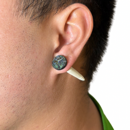 Boucles d’oreilles en os des Marquises