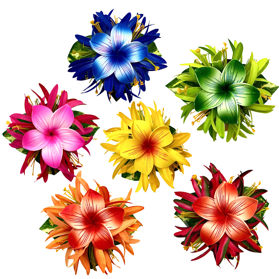 Poara / Barrette à cheveux froufrou - Frangipanier - GPC