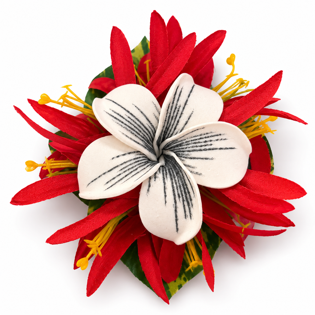 Poara / Barrette à cheveux froufrou - Frangipanier - GPC