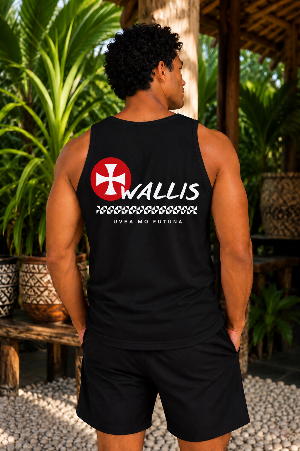 Débardeur Océanie Design Noir - Wallis