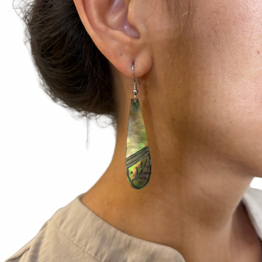 Boucles d’oreilles en nacre de Tahiti