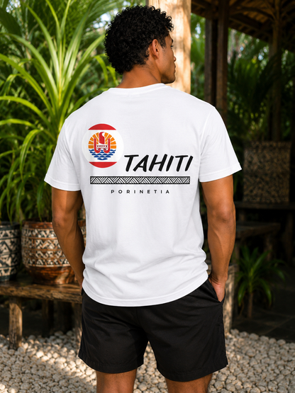 T-shirt Océanie Design Blanc - Tahiti