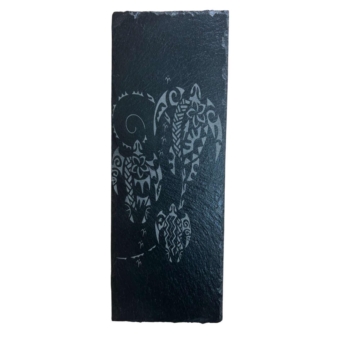 Ardoise Gravée Motifs Polynésiens (Dessous de Plat)