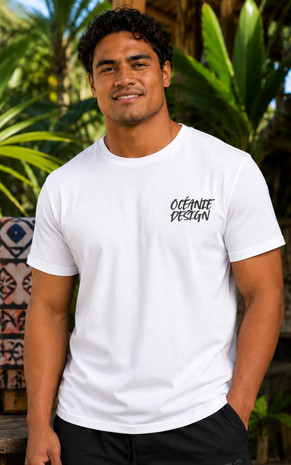 T-shirt Océanie Design Blanc