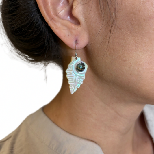 Boucles d’oreilles nacre & perle de Tahiti