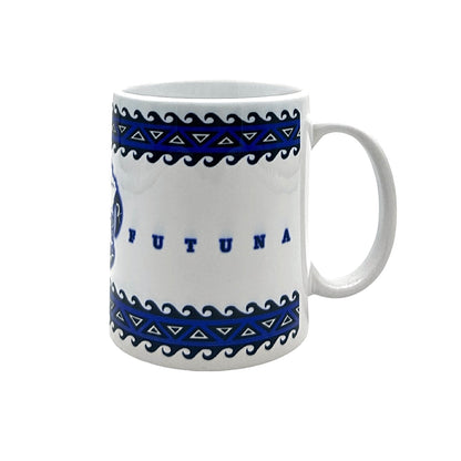 Mug tortue / Île de Wallis et Futuna - Motifs Polynésiens (Violet,Vert,Bleu)