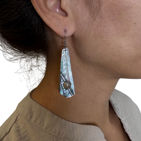 Boucles d’oreilles nacre & perle de Tahiti