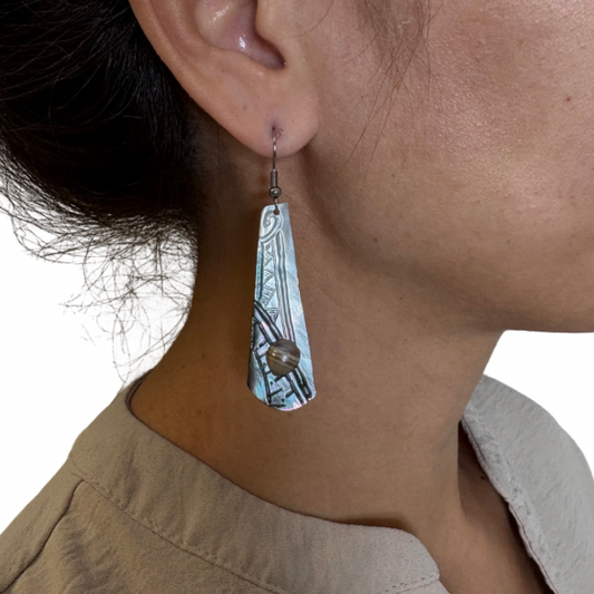 Boucles d’oreilles nacre & perle de Tahiti
