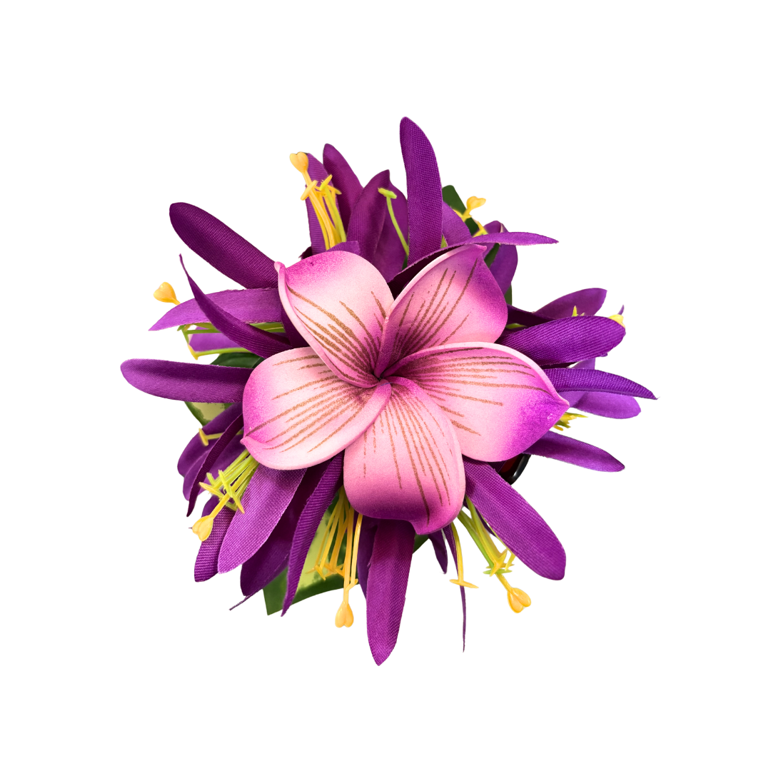 Poara / Barrette à cheveux froufrou - Frangipanier - GPC
