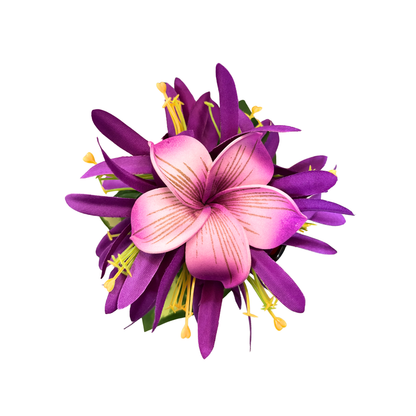 Poara / Barrette à cheveux froufrou - Frangipanier - GPC