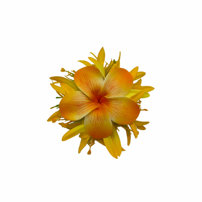 Poara / Barrette à cheveux froufrou - Frangipanier