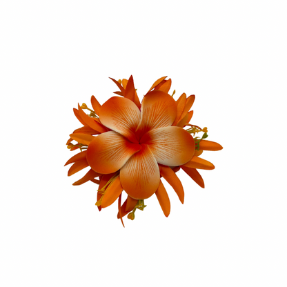 Poara / Barrette à cheveux froufrou - Frangipanier