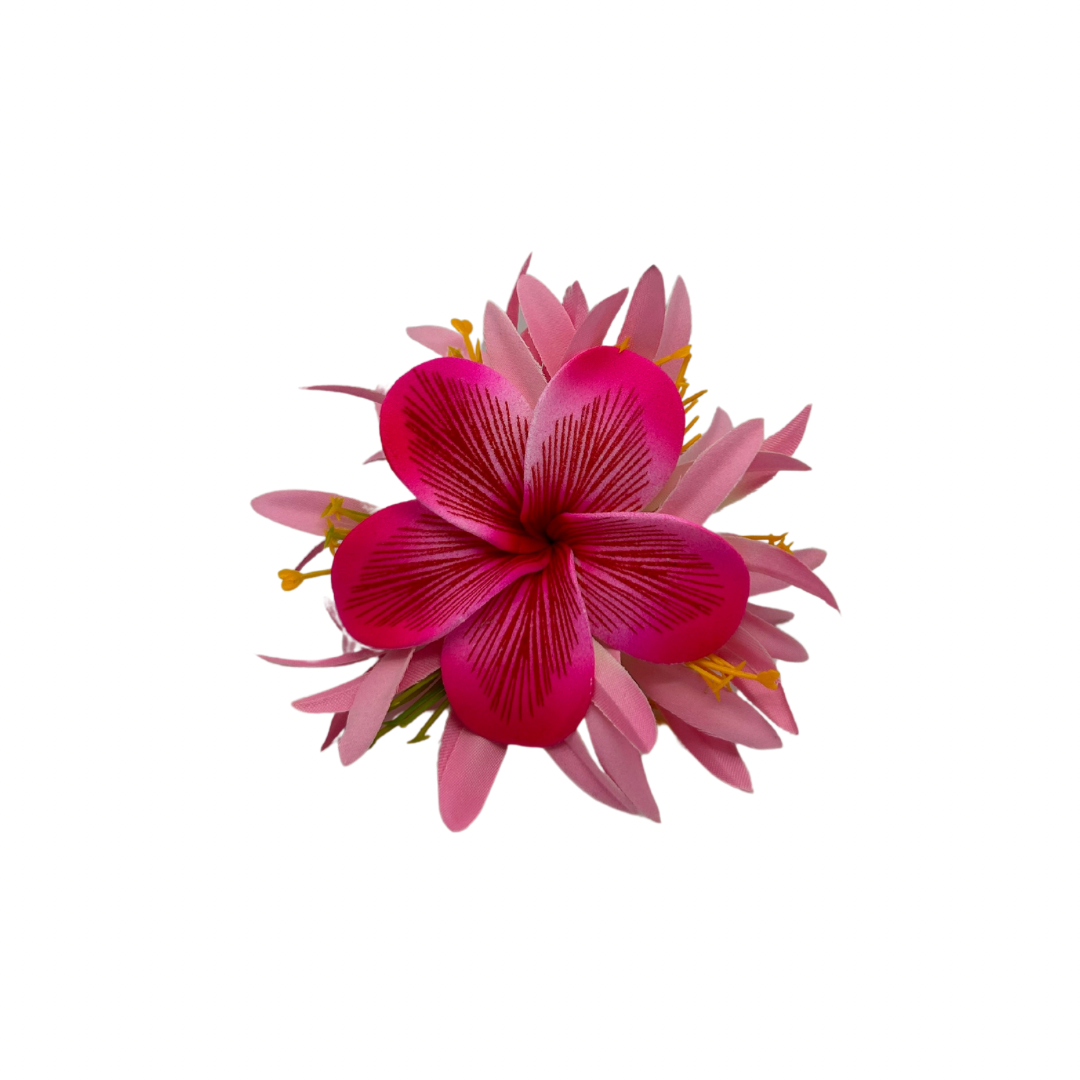 Poara / Barrette à cheveux froufrou - Frangipanier