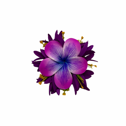 Poara / Barrette à cheveux froufrou - Frangipanier