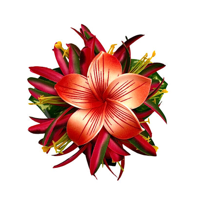 Poara / Barrette à cheveux froufrou - Frangipanier - GPC