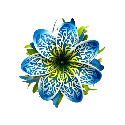 Poara / Barrette à cheveux - Tiare Tahiti à motifs - GPM
