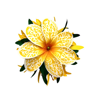 Poara / Barrette à cheveux - Tiare Tahiti à motifs - GPM