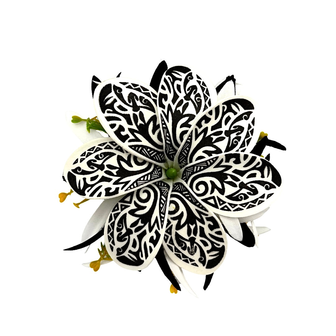 Poara / Barrette à cheveux - Tiare Tahiti à motifs - GPM