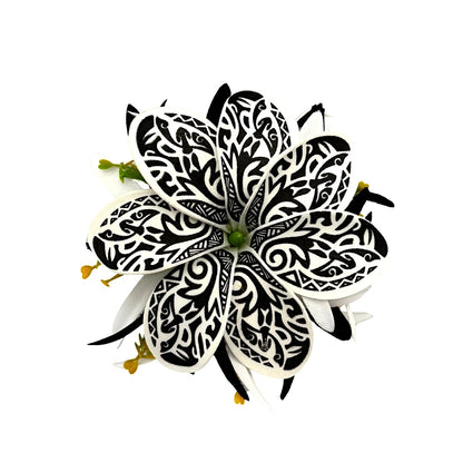 Poara / Barrette à cheveux - Tiare Tahiti à motifs - GPM