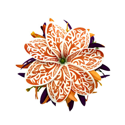 Poara / Barrette à cheveux - Tiare Tahiti à motifs - GPM