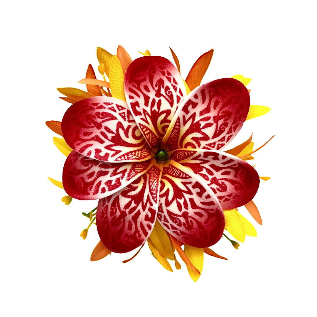 Poara / Barrette à cheveux - Tiare Tahiti à motifs - GPM