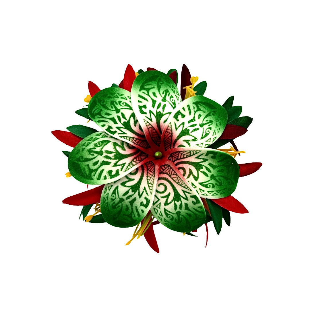 Poara / Barrette à cheveux - Tiare Tahiti à motifs - GPM