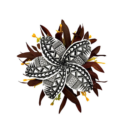 Poara / Barrette à cheveux - Frangipanier à motifs - GPR