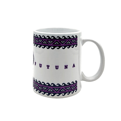 Mug tortue / Île de Wallis et Futuna - Motifs Polynésiens (Violet,Vert,Bleu)