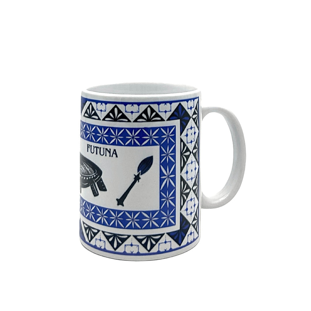 Mug Wallis et Futuna - Motifs TAPA (vert,rose,violet,rouge,bleu)