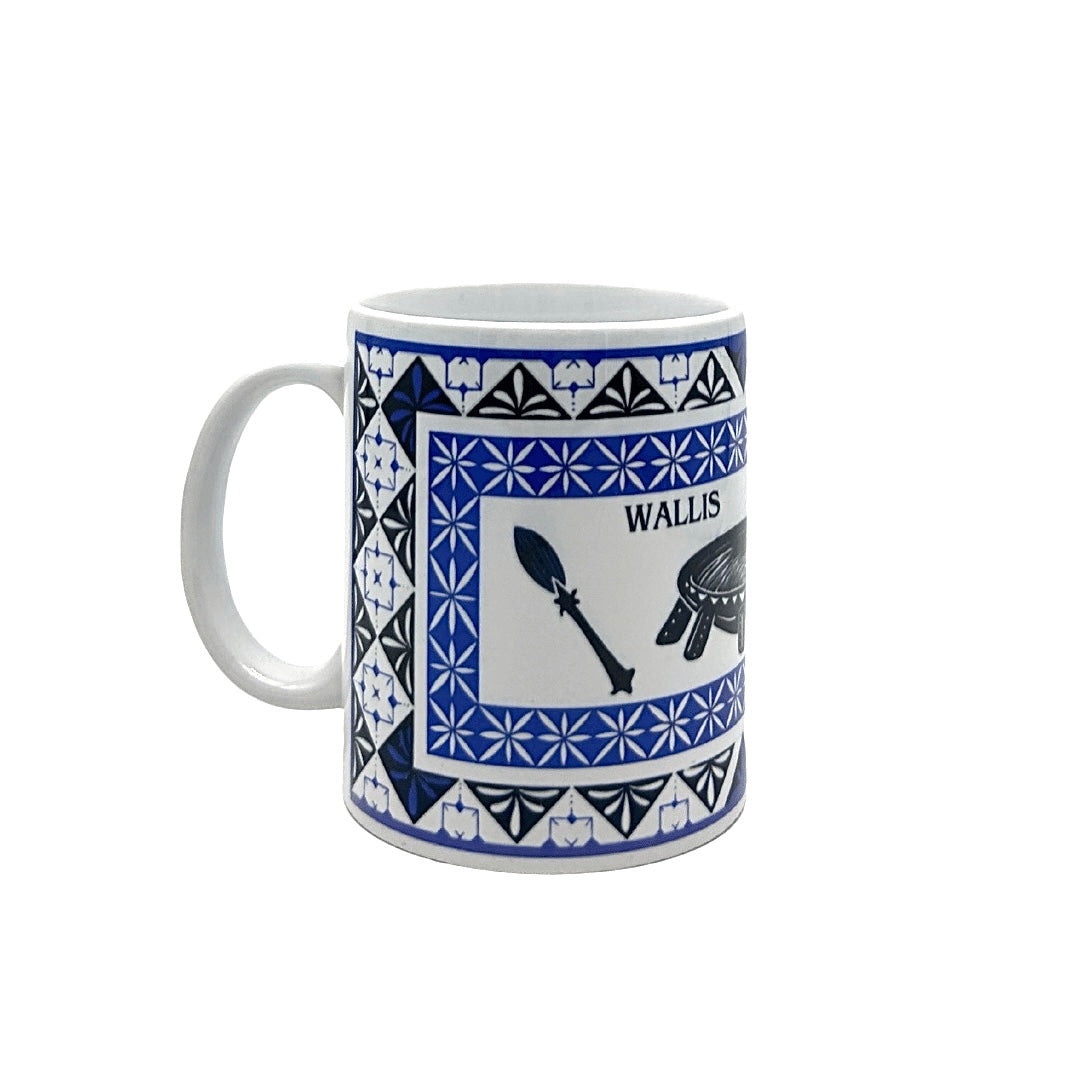 Mug Wallis et Futuna - Motifs TAPA (vert,rose,violet,rouge,bleu)