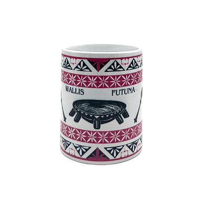 Mug Wallis et Futuna - Motifs TAPA (vert,rose,violet,rouge,bleu)