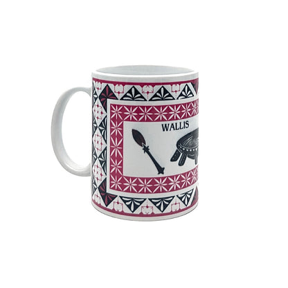 Mug Wallis et Futuna - Motifs TAPA (vert,rose,violet,rouge,bleu)