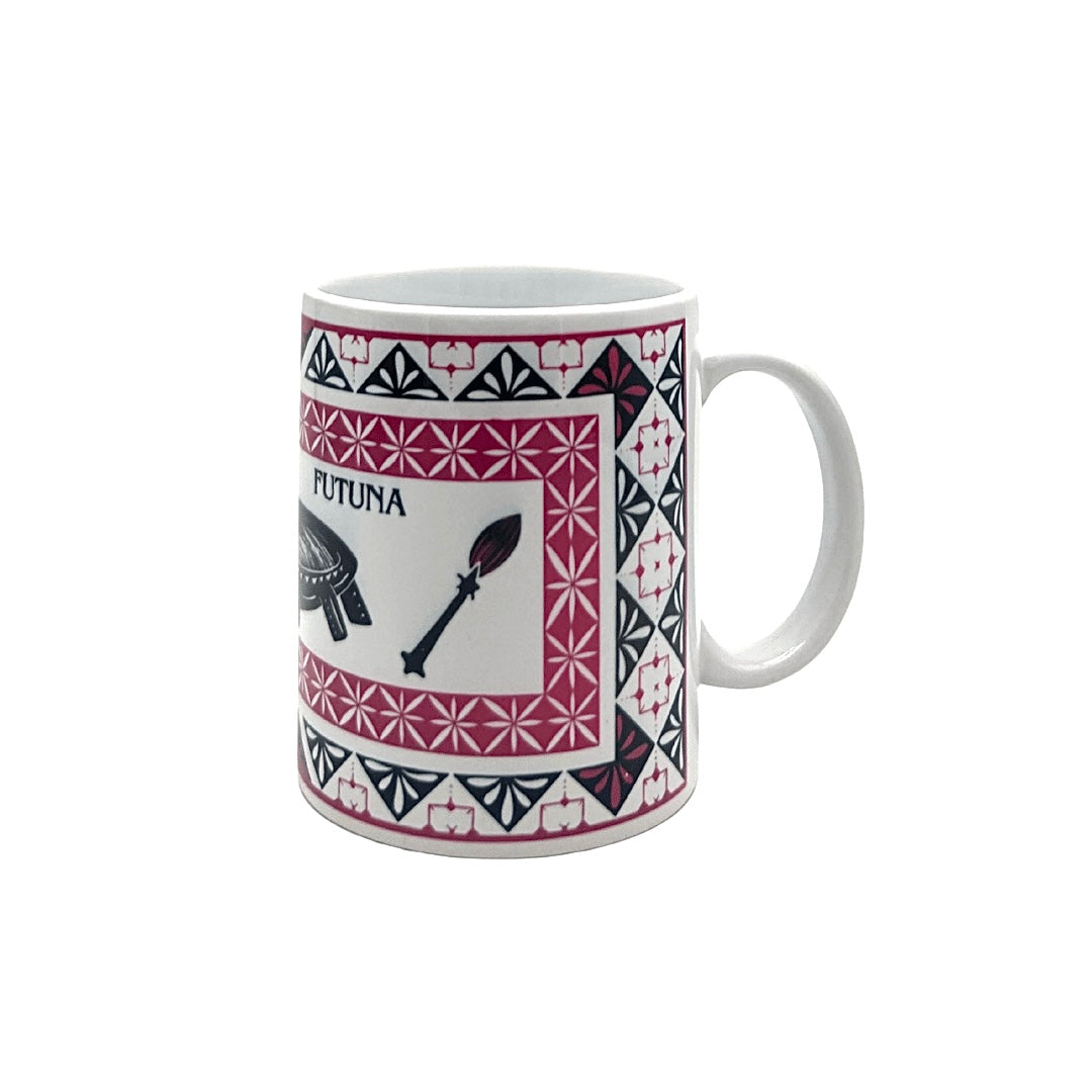 Mug Wallis et Futuna - Motifs TAPA (vert,rose,violet,rouge,bleu)