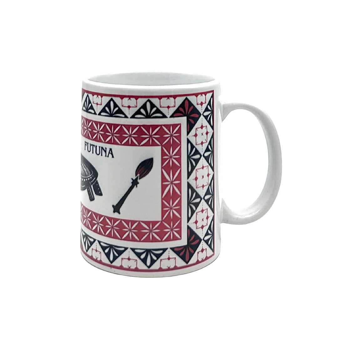 Mug Wallis et Futuna - Motifs TAPA (vert,rose,violet,rouge,bleu)