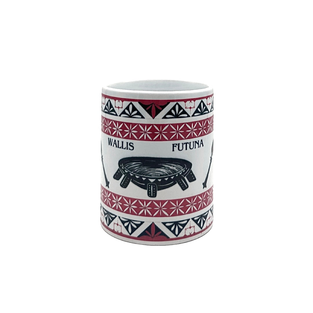 Mug Wallis et Futuna - Motifs TAPA (vert,rose,violet,rouge,bleu)