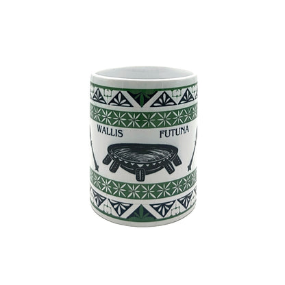 Mug Wallis et Futuna - Motifs TAPA (vert,rose,violet,rouge,bleu)