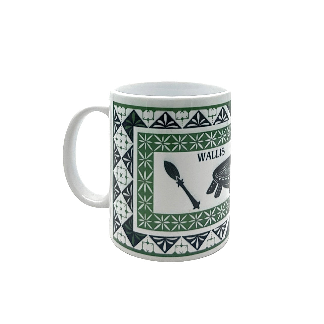 Mug Wallis et Futuna - Motifs TAPA (vert,rose,violet,rouge,bleu)
